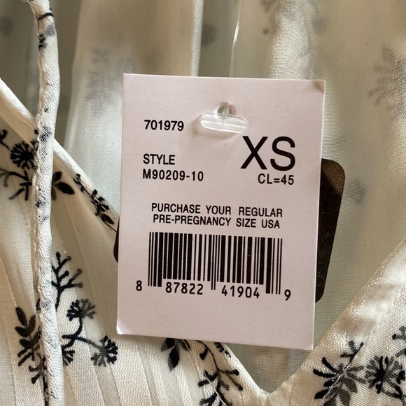 Motherhood Maternity Shadow Long Sleeve Ruffle Tier Maternity Maxi Dress XS NWT - Picture 13 of 13